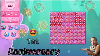 My channel 1st Anniversary  Special Thanks to All my subscribers  Candy crush saga [upl. by Eterg]