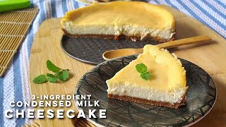 3Ingredient Condensed Milk Cheesecake  The Easiest Cheesecake Recipe  Eggless  Cheat Meal Recipe [upl. by Ojahtnamas817]