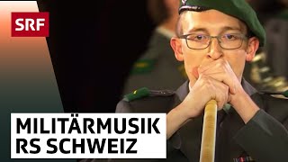 Militärmusik Rekrutenschule Schweiz  Basel Tattoo 2017  SRF [upl. by Niarbo]