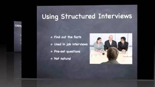 The Differences Between Structured amp Unstructured InterviewsCycle 2 [upl. by Abshier]