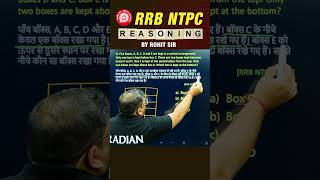 🔥BOX BASED PUZZLE  REASONING BY ROHIT SIR  shorts ssc rrbntpc ntpcexam radianmensa [upl. by Rider]