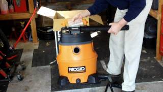 ridgid WD1851 wetdry vac unboxing [upl. by Eidroj]