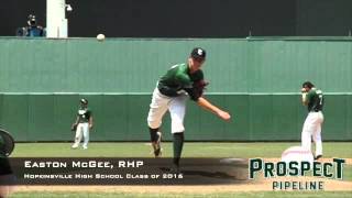 Easton McGee RHP Hopkinsville High School Pitching Mechanics at 200 FPS [upl. by Sully791]