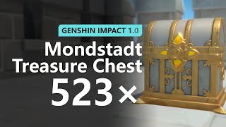 All 518523 Chests Location in Mondstadt  Genshin Impact [upl. by Fulviah]