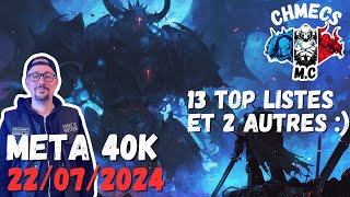 META Warhammer 40K  Analyse Meta Monday du 22072024  Tendances et Stratégies [upl. by Wanda895]