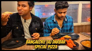 The most delicious halal pizza for just 200 Rs in tilak Nagar taj Darbar Bangalore special pizza [upl. by Myrta]