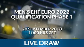 Qualification Phase 1 Draw  Mens EHF EURO 2022 [upl. by Reste]