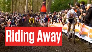 Mathieu Van Der Poel Wins 4th Straight In Gavere [upl. by Lindie120]