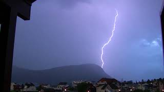 Lyn og Torden Vestnes Tresfjord  Lightning and Thunder [upl. by Nosnek]