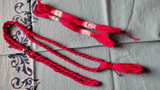 How to make twisted cord with embroidery floss [upl. by Narbig]