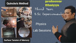 Quinckes Method  Surface Tension  BSc 3 Sem 6  Physics Lab Practical Experiment Professorbhaiyya [upl. by Chong520]