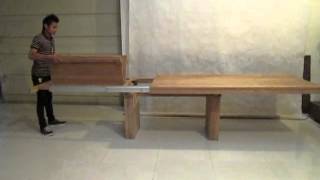 Teak Double Extendable Table [upl. by Hollister]