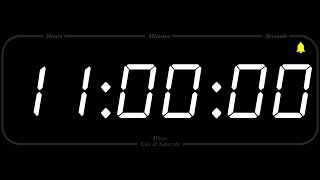 11 Hour  TIMER amp ALARM  1080p  COUNTDOWN [upl. by Yanej46]