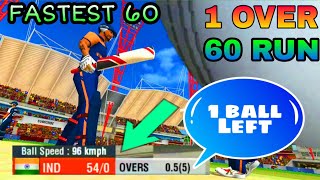 Fastest  6 Ball 60 Run in Wcc2 Cricket History  AM I HACKER [upl. by Nava729]