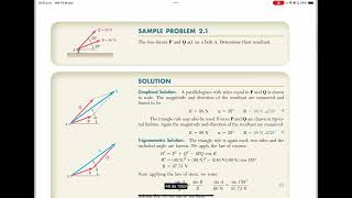 Problema de Ejemplo 21 Explicación de componentes rectangulares de vectores y fuerza resultante [upl. by Erbua781]