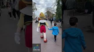 Disneyland Magic A Boys Heartwarming Encounter with Pinocchio amp Geppetto [upl. by Hanako919]