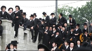 Thousands of Hasidic Jews in Kiryas Joel for Rabbis Yertzheit [upl. by Llecrup195]