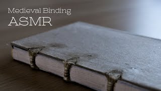 Bookbinding ASMR  Medieval Textblock Binding  Relaxing Craft ASMR [upl. by Helga]