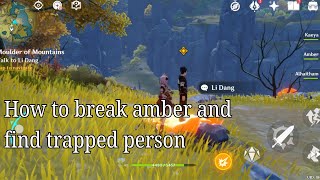 Genshin Impact  How to save trapped person inside Amber  2024 Updated [upl. by Azne]