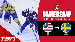 USA vs Sweden  2023 World Juniors Highlights [upl. by Fonseca]