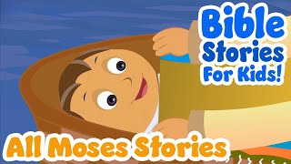 All Moses Stories  Bible Stories For Kids Compilation [upl. by Attennaj]