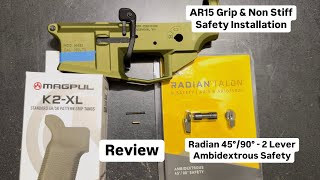 How To Install The Best Safety Selector amp Grip On Your AR15 Lower Receiver Radian Talon Ambi 4590 [upl. by Orlena]