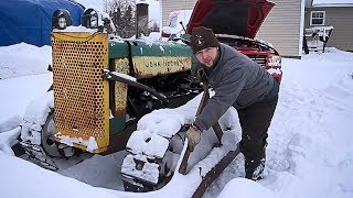 HAPPY NEW YEAR  Plowing Snow with a 70 Year Old Tractor [upl. by Cadal]