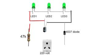 11 rgb led blinker use to 47k resistor4007 diode and 220uf 25 volt capacitor [upl. by Maya]