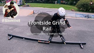 Frontside Grind auf Rails  Trickclip  Anfänger  Aggressive Inline Skating  SkaMiDan [upl. by Heida]