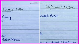 Formal and Informal letter in englishformat of formal letter how to write letter in english [upl. by Eneleoj371]