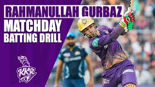 Rahmanullah Gurbazs batting drill for match day  KKR  TATA IPL 2023 [upl. by Llyrat]