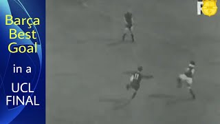 FC Barcelona Best Goal in a Champions League final  Zoltán Czibor vs Benfica 1961 [upl. by Ainnek975]