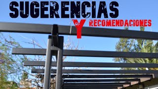 SUGERENCIAS para la pergola de METAL Pergola metálica Pergolas de metal Como se hace una pergola [upl. by Parnas913]