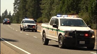 Police Cars Fire Trucks amp Air Tankers Responding to the Mosquito Fire in Foresthill CA [upl. by Wittenburg]