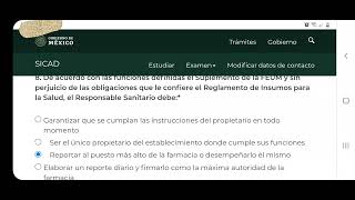 Examen SICAD COFEPRIS ACTUALIZADO 2023 aprueba a la primera y obtén tu constancia con 10 DIEZ [upl. by Hplodnar]