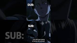 Attack on titan sub vs dub Levi kamona [upl. by Hamilton]