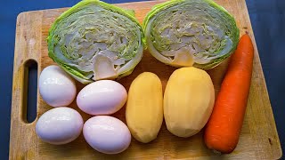 This Egg Cabbage recipe Tastier than Meat❗ Simple Healthy Breakfast ideas Cheap amp Tasty food [upl. by Uzzial]