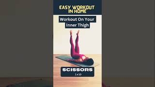 Inner Thigh workout in easy Home legs [upl. by Aisinut969]