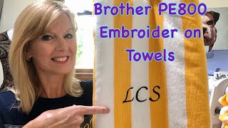 Embroidering on a towel with the Brother PE 800 embroidery machine Stabilizer tips [upl. by Sedicla]