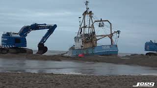 Timelapse reddingspoging Garnalenkotter Zandvoort [upl. by Nagar411]