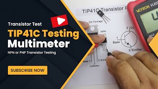 How TO TIP41C Testing for Multimeter  NPN or PNP Transistor Testing  Transistor Test [upl. by Senalda474]