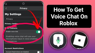 How To Get Voice Chat On Roblox 2024  Enable Voice Chat in Roblox [upl. by Acinomal]