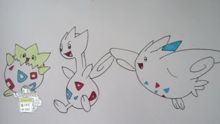 How to draw Pokemon No175 Togepi No176 Togetic No468 Togekiss [upl. by Koslo]