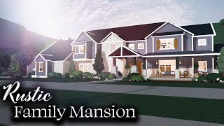 Contemporary Rustic Family Mansion  Bloxburg Speedbuild part 1 [upl. by Nnyliak]