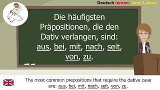 Deutsch Lernen  Präpositionen im Dativ  Niveau A1A2 [upl. by Light804]