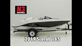 2019 Scarab 165 G  Walk Through  N3 Boatworks [upl. by Ydnem53]