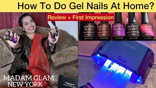 Madam Glam Gel Polish Review  Honest Review  Easy And Affordable Gel Nails  Manicure At Home USA [upl. by Nerret113]