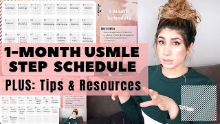 USMLE STEP ONEMONTH SCHEDULE  TIPS  RESOURCES [upl. by Ikcin542]