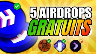 Airdrop Crypto GRATUIT 2024  5 Airdrops GRATUITS à farmer 1500 🤑 [upl. by Elsbeth]