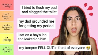 reading YOUR EMBARRASSING period horror stories and ranking them [upl. by Knighton]